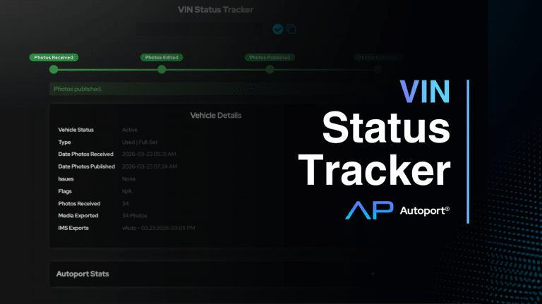 VIN Status Tracker in Autoport®